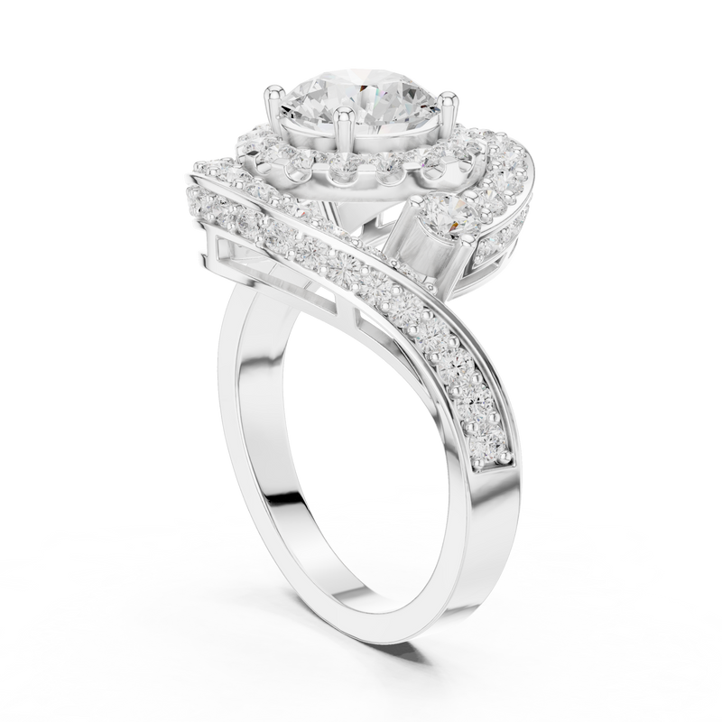 Ladies Ring DDLR-402@7 - White Gold - Image