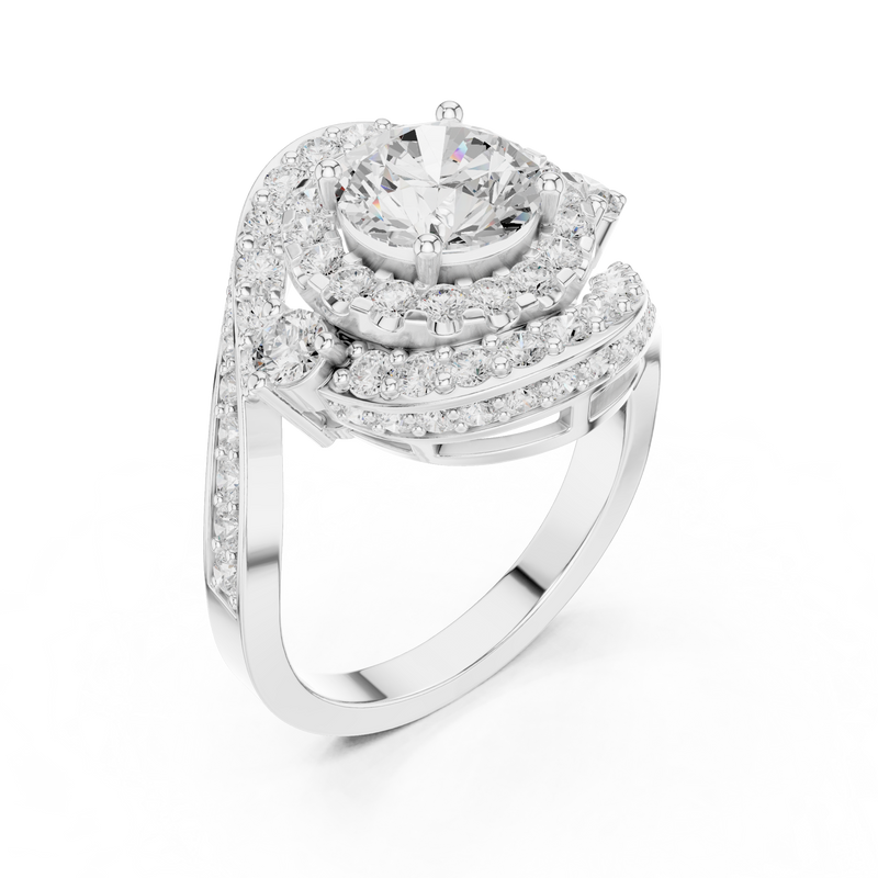 Ladies Ring DDLR-402@7 - White Gold - Image