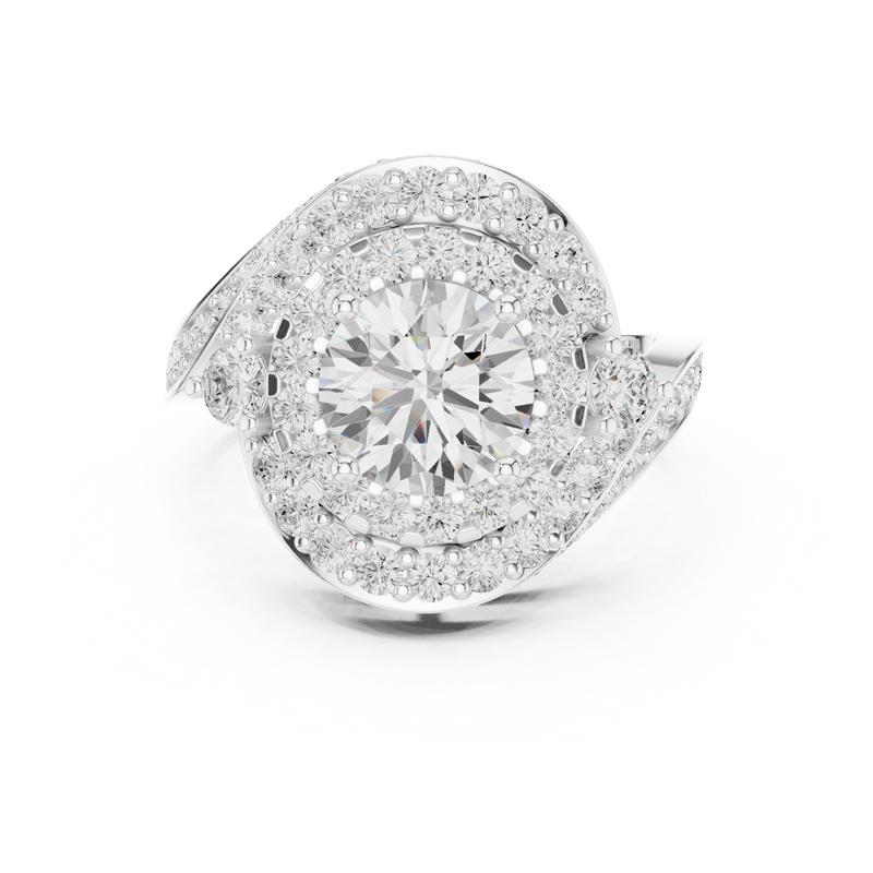 Ladies Ring DDLR-402@7 - White Gold - Image