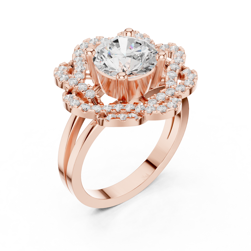Ladies Ring DDLR-404@7 - Rose Gold - Image