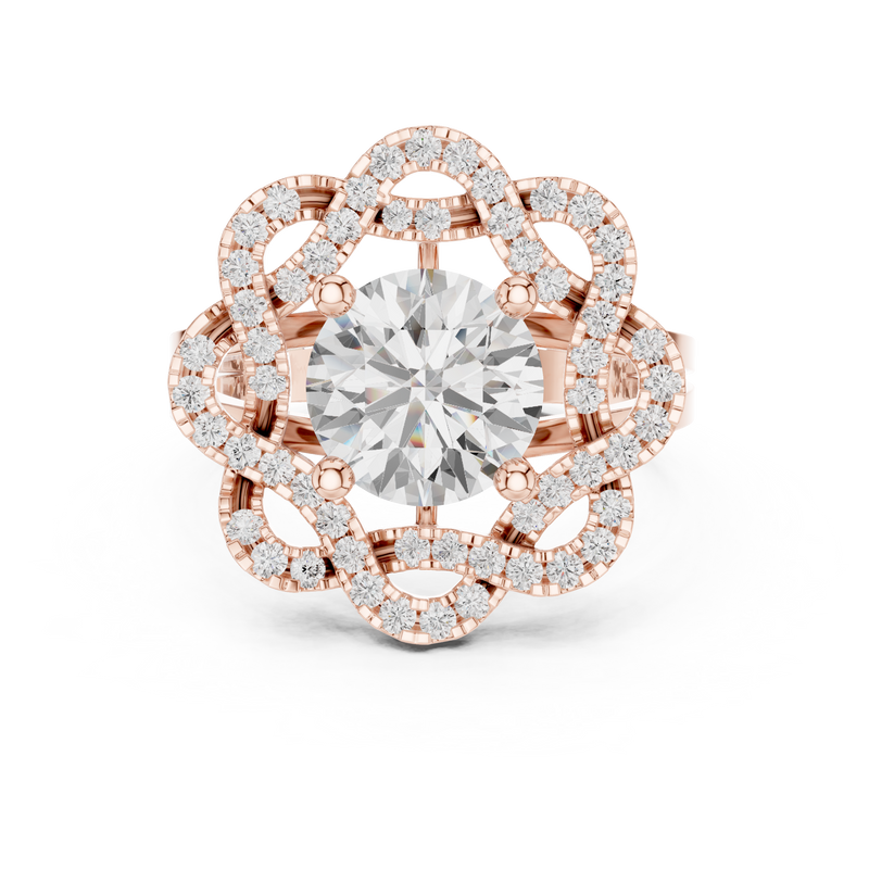 Ladies Ring DDLR-404@7 - Rose Gold - Image
