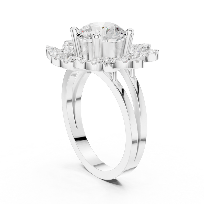 Ladies Ring DDLR-404@7 - White Gold - Image