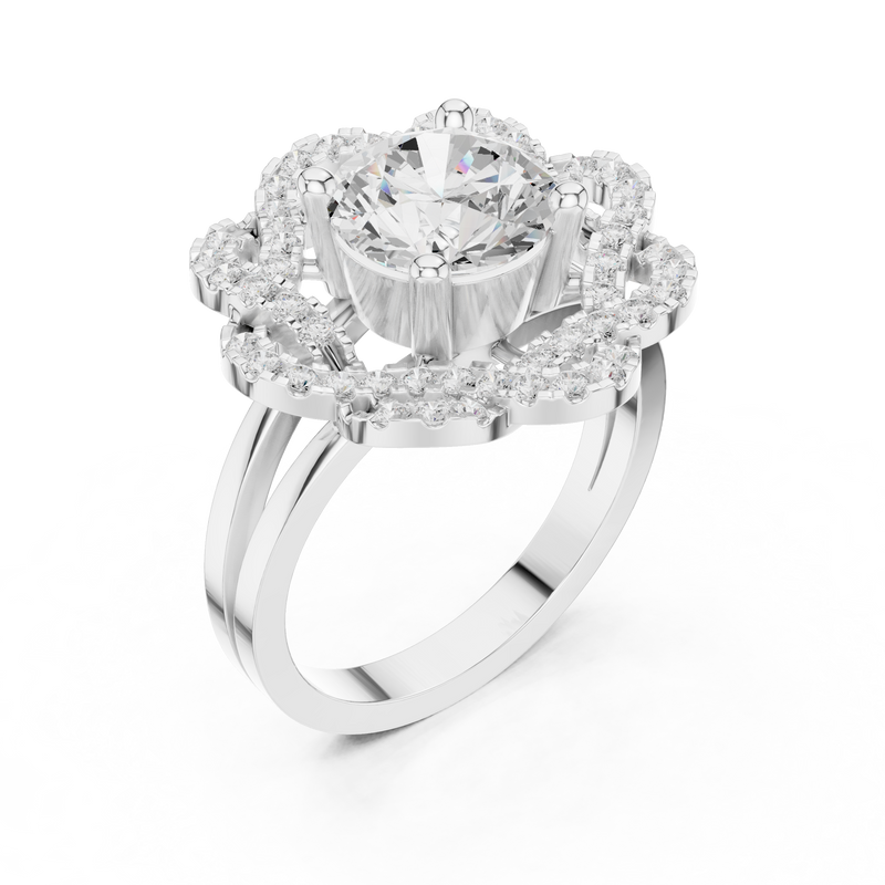 Ladies Ring DDLR-404@7 - White Gold - Image