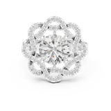 Ladies Ring DDLR-404@7 - White Gold - Image