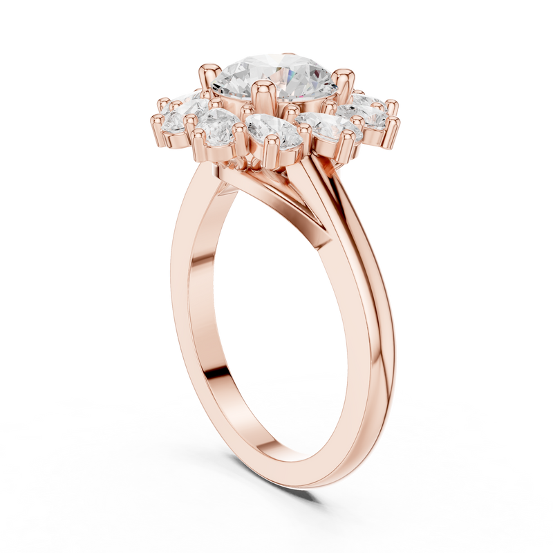 Ladies Ring DDLR-405@7 - Rose Gold - Image