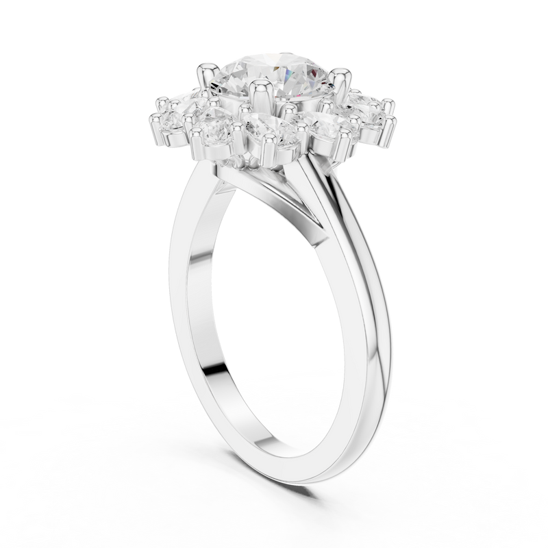Ladies Ring DDLR-405@7 - White Gold - Image