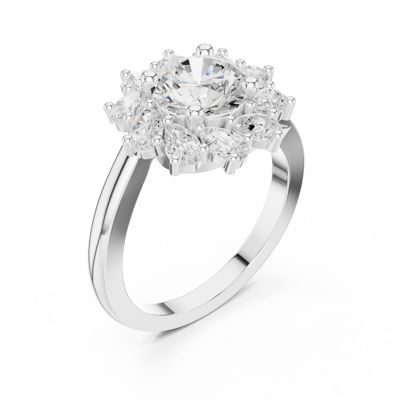 Ladies Ring DDLR-405@7 - White Gold - Image