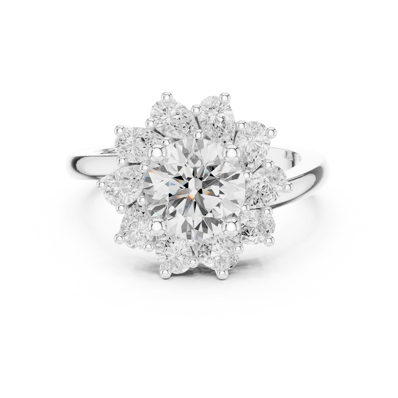 Ladies Ring DDLR-405@7 - White Gold - Image