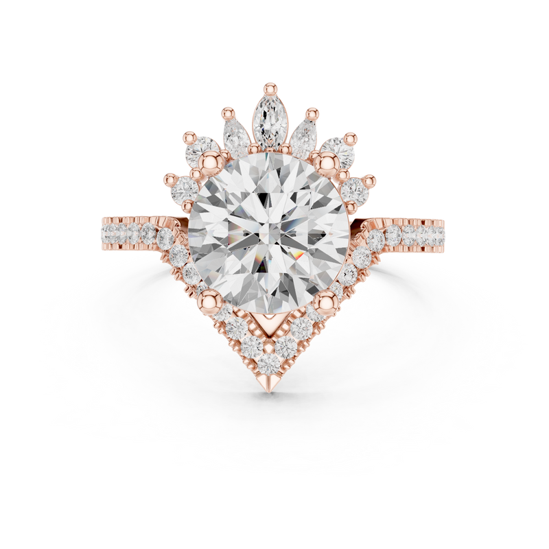 Ladies Ring DDLR-406@7 - Rose Gold - Image