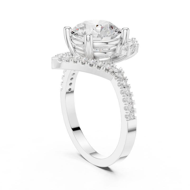 Ladies Ring DDLR-406@7 - White Gold - Image