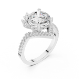 Ladies Ring DDLR-406@7 - White Gold - Image