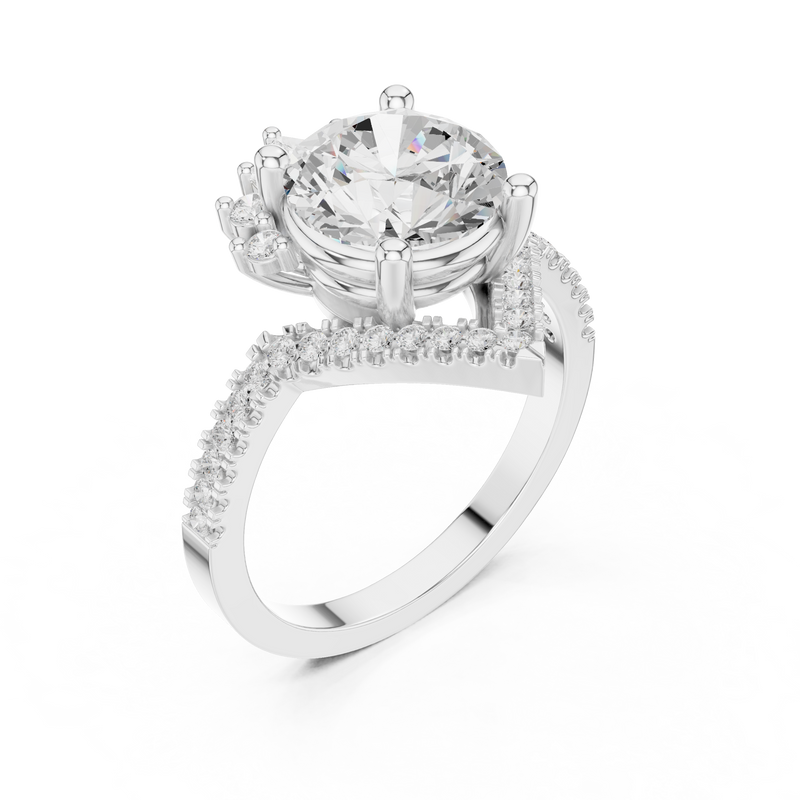 Ladies Ring DDLR-406@7 - White Gold - Image