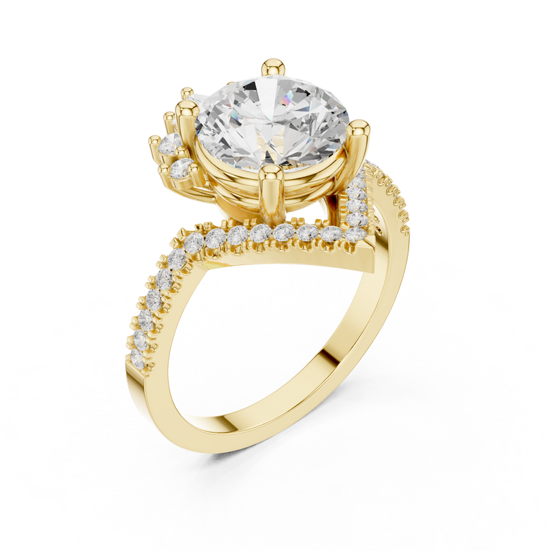 Ladies Ring DDLR-406@7 - Yellow Gold - Image