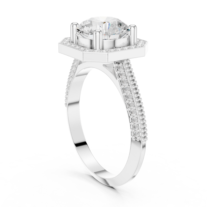 Ladies Ring DDLR-407@7 - White Gold - Image