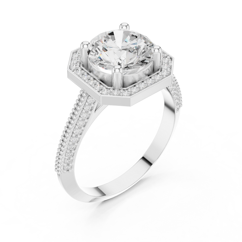 Ladies Ring DDLR-407@7 - White Gold - Image
