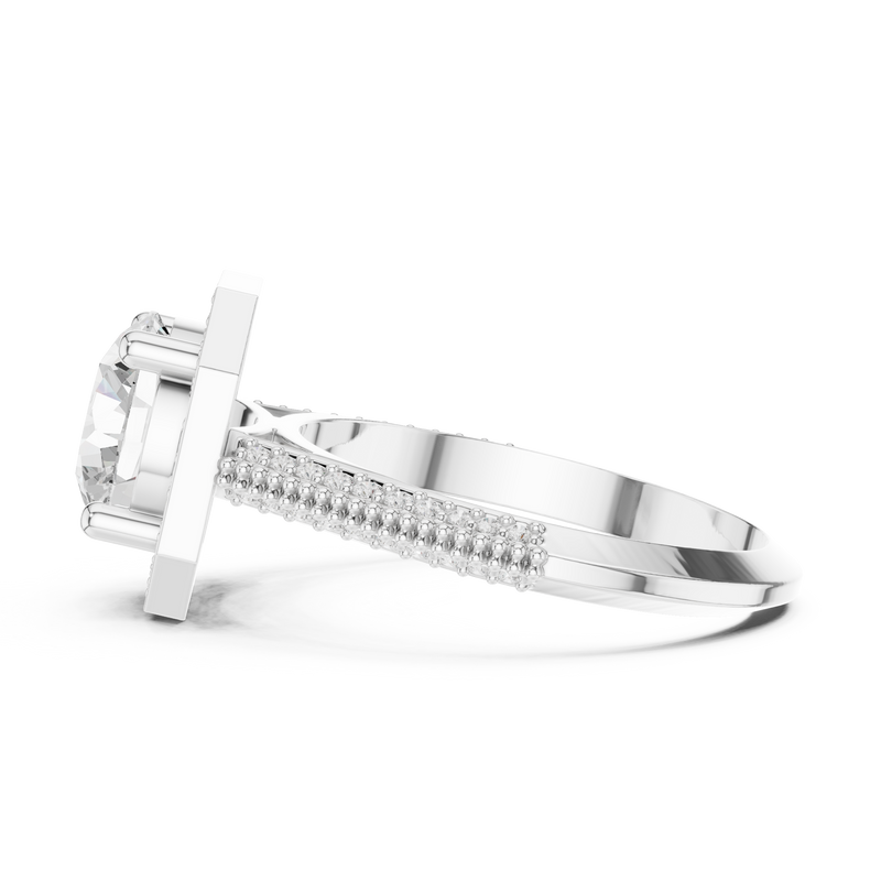 Ladies Ring DDLR-407@7 - White Gold - Image