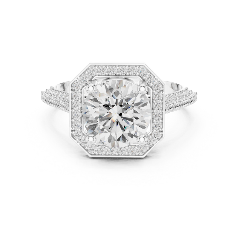 Ladies Ring DDLR-407@7 - White Gold - Image