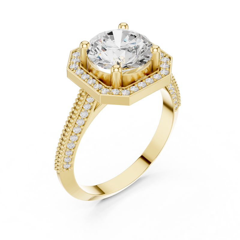 Ladies Ring DDLR-407@7 - Yellow Gold - Image