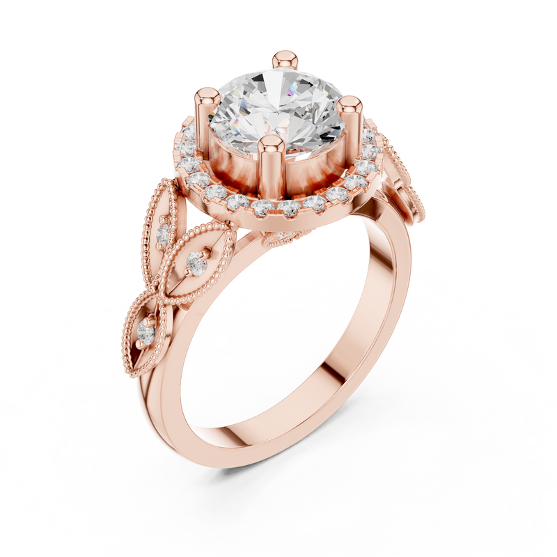 Ladies Ring DDLR-408@7 - Rose Gold - Image