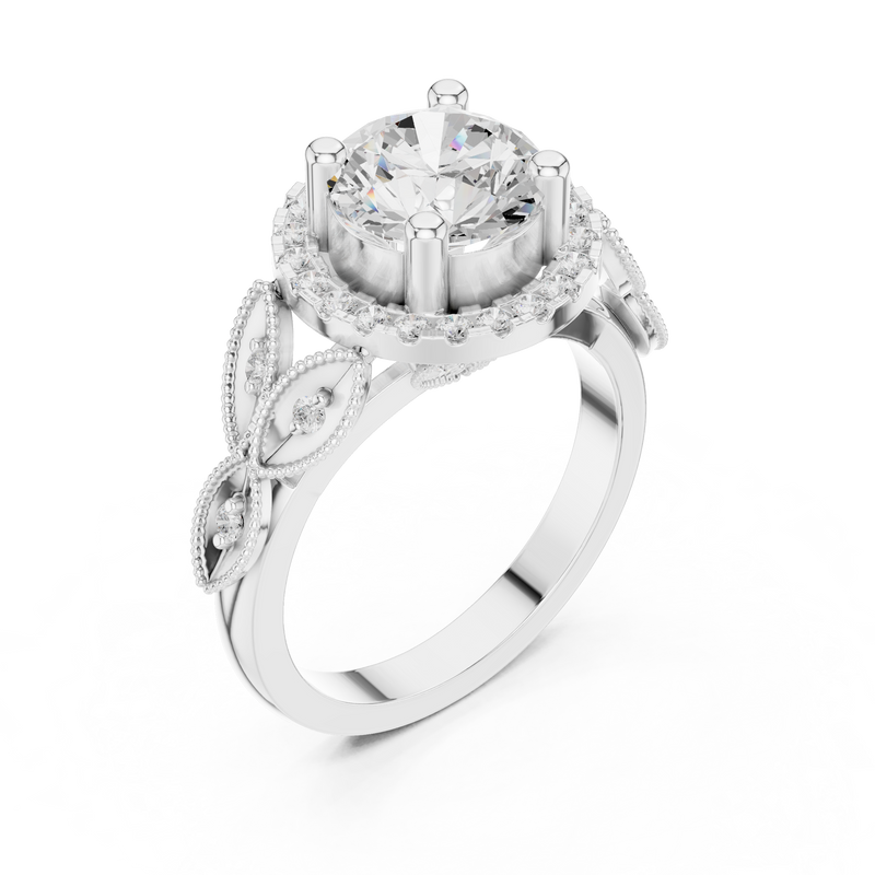 Ladies Ring DDLR-408@7 - White Gold - Image