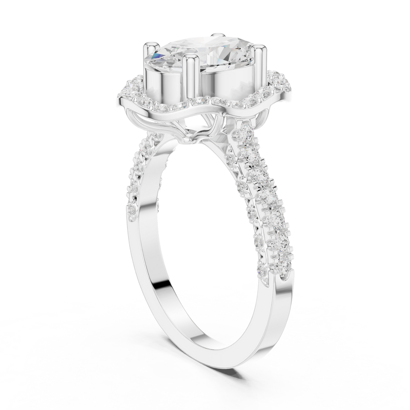 Ladies Ring DDLR-410@7 - White Gold - Image