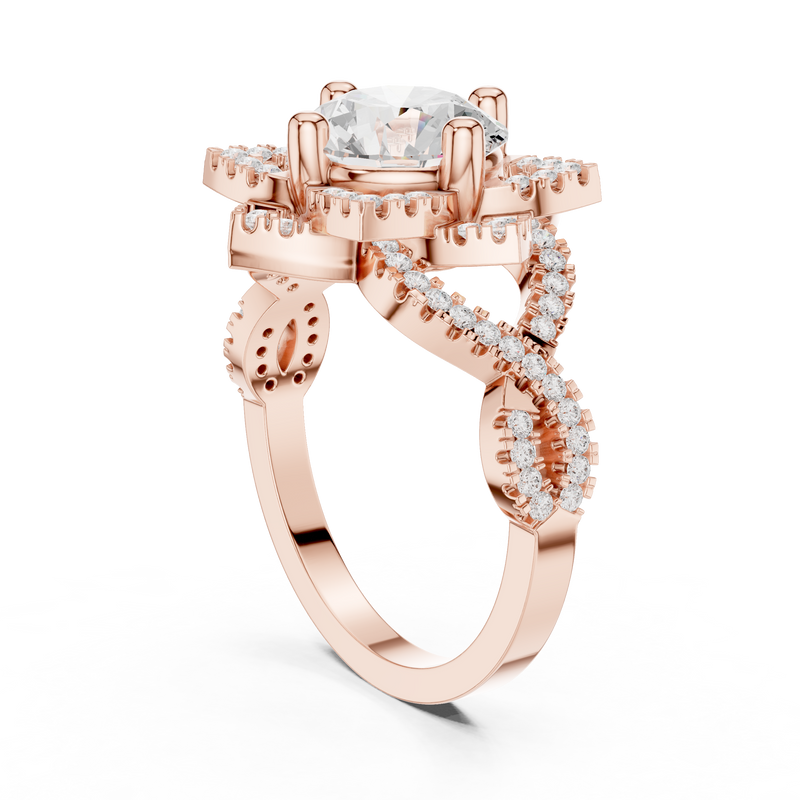 Ladies Ring DDLR-411@7 - Rose Gold - Image