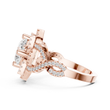Ladies Ring DDLR-411@7 - Rose Gold - Image