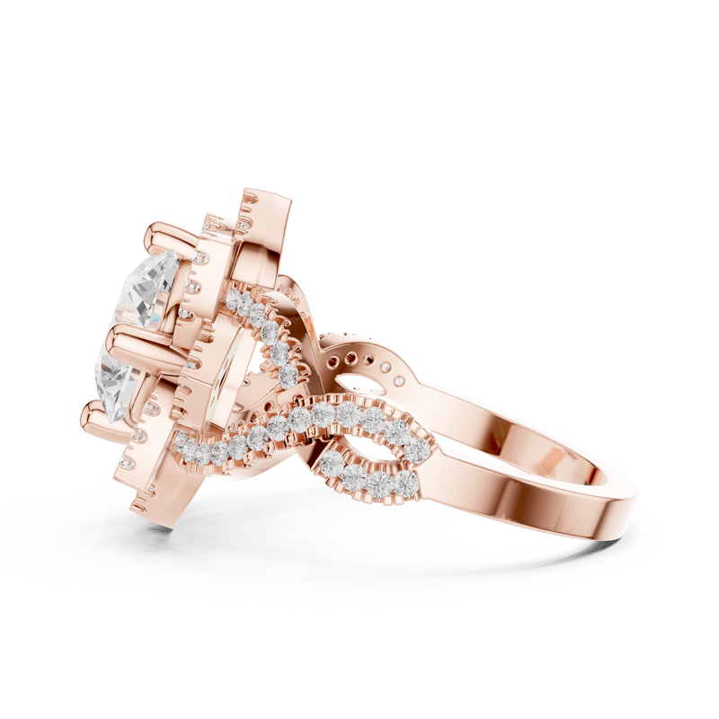 Ladies Ring DDLR-411@7 - Rose Gold - Image
