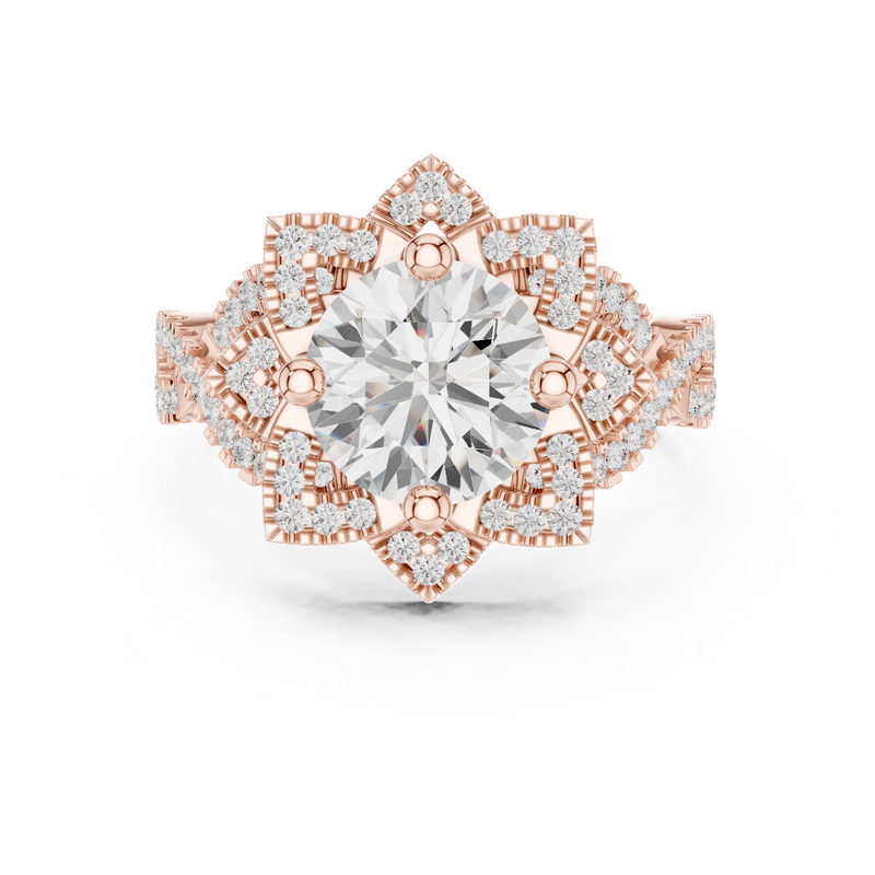 Ladies Ring DDLR-411@7 - Rose Gold - Image