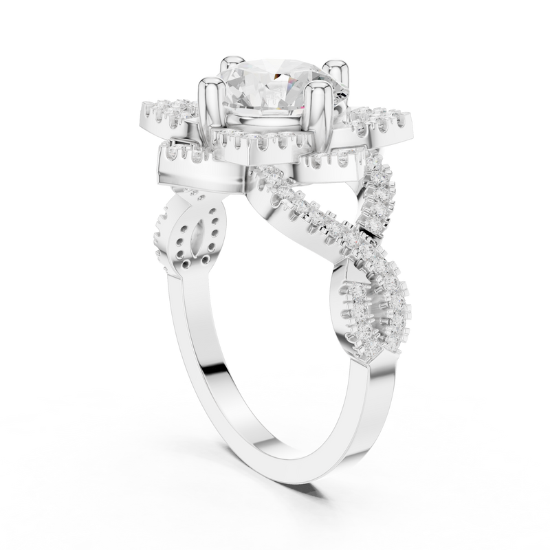 Ladies Ring DDLR-411@7 - White Gold - Image