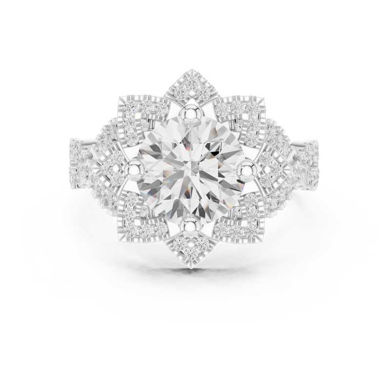 Ladies Ring DDLR-411@7 - White Gold - Image