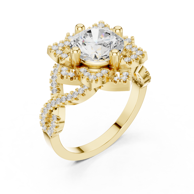 Ladies Ring DDLR-411@7 - Yellow Gold - Image