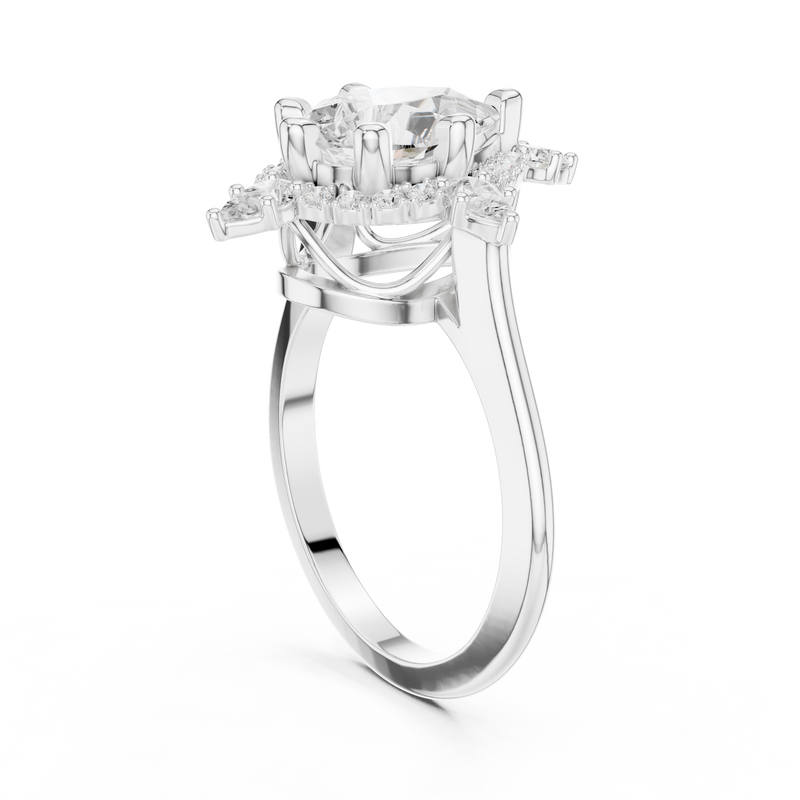 Ladies Ring DDLR-412@7 - White Gold - Image