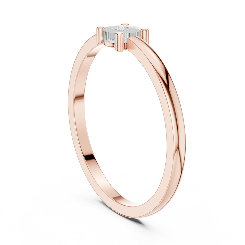 Ladies Ring DDLR-413@7 - Rose Gold - Image