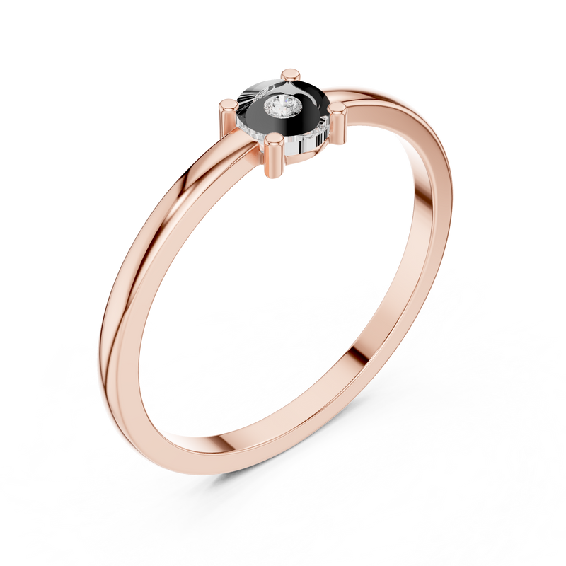 Ladies Ring DDLR-413@7 - Rose Gold - Image