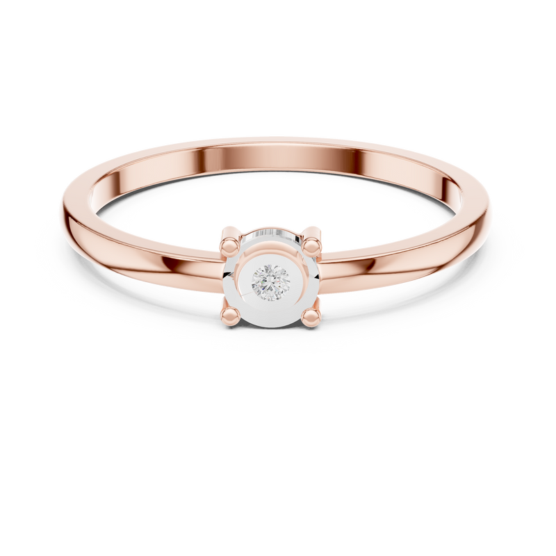 Ladies Ring DDLR-413@7 - Rose Gold - Image