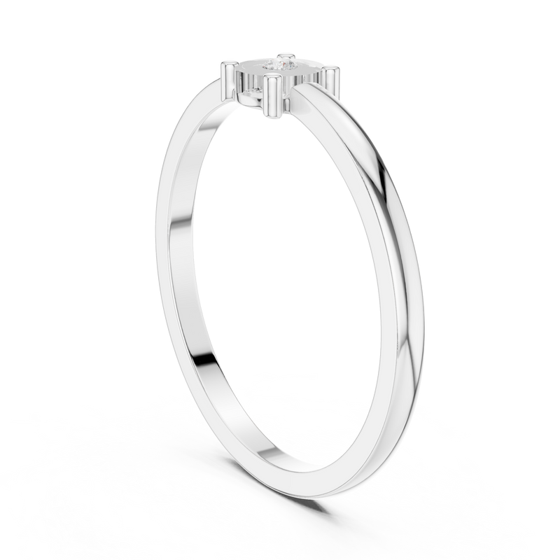 Ladies Ring DDLR-413@7 - White Gold - Image