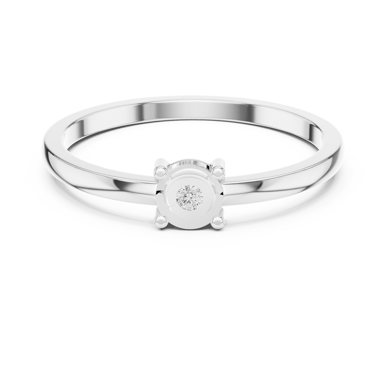 Ladies Ring DDLR-413@7 - White Gold - Image