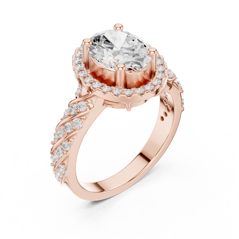 Ladies Ring DDLR-414@7 - Rose Gold - Image