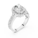 Ladies Ring DDLR-414@7 - White Gold - Image
