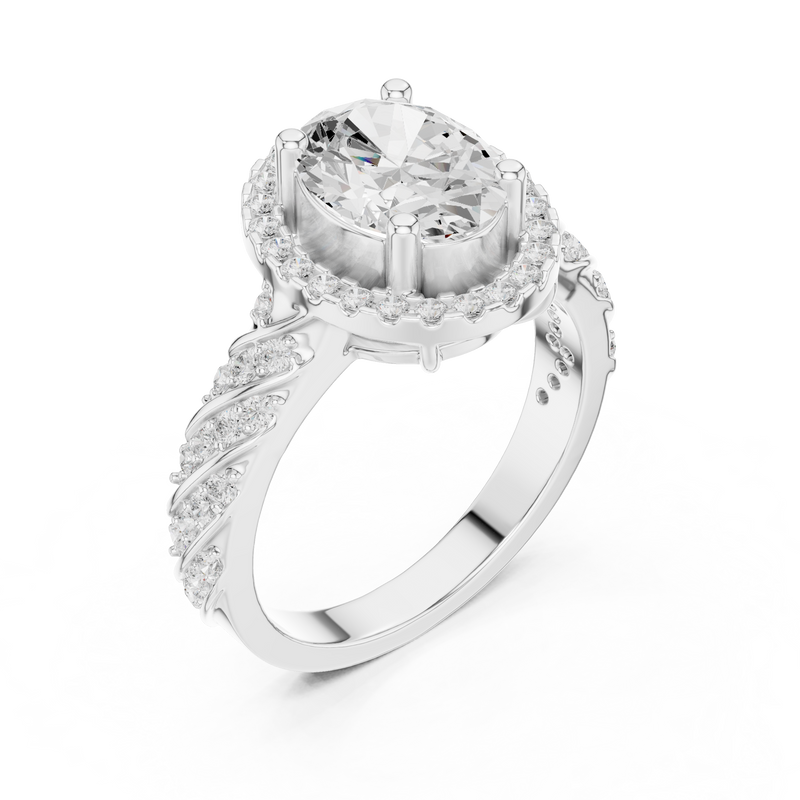 Ladies Ring DDLR-414@7 - White Gold - Image