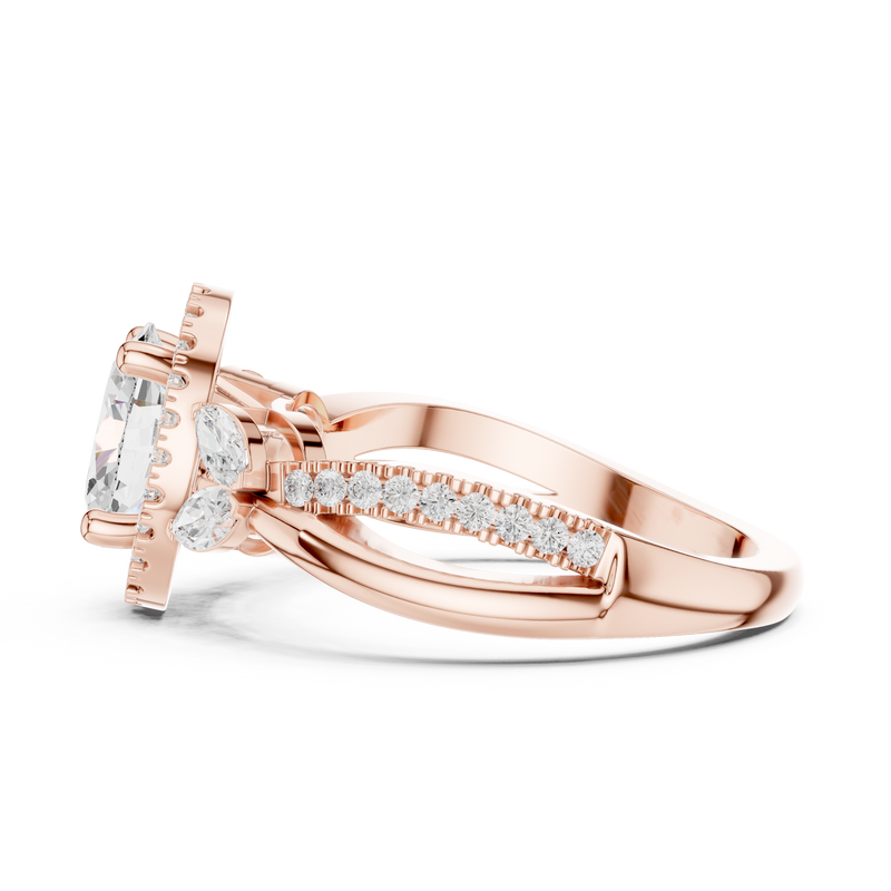 Ladies Ring DDLR-416@7 - Rose Gold - Image