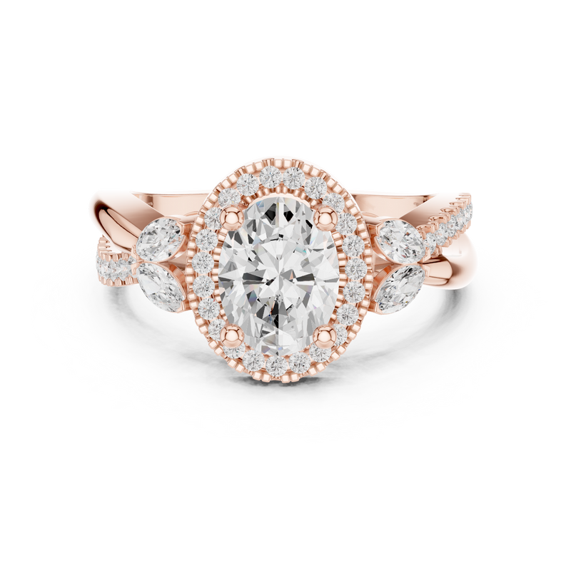 Ladies Ring DDLR-416@7 - Rose Gold - Image