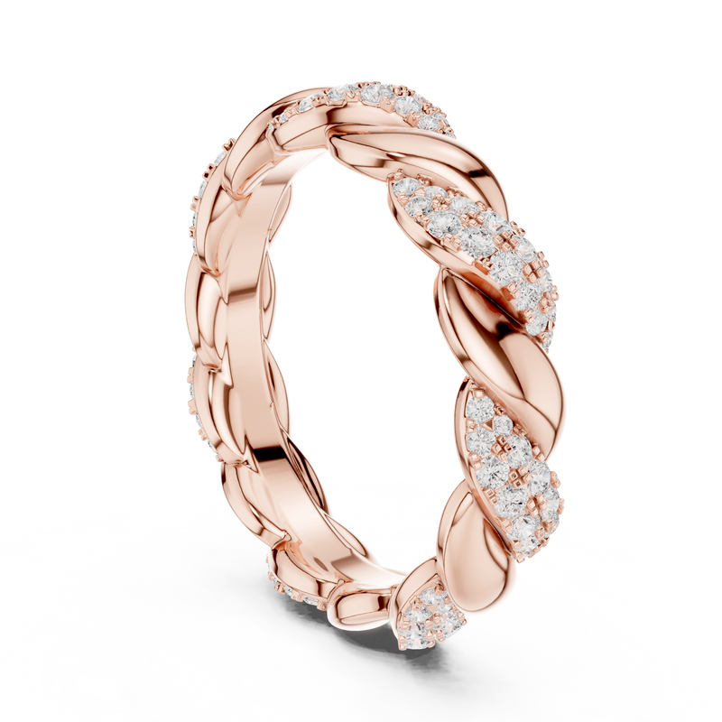 Ladies Ring DDLR-419@7 - Rose Gold - Image
