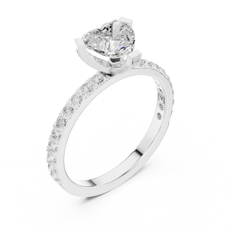 Ladies Ring DDLR-433@7 - White Gold - Image