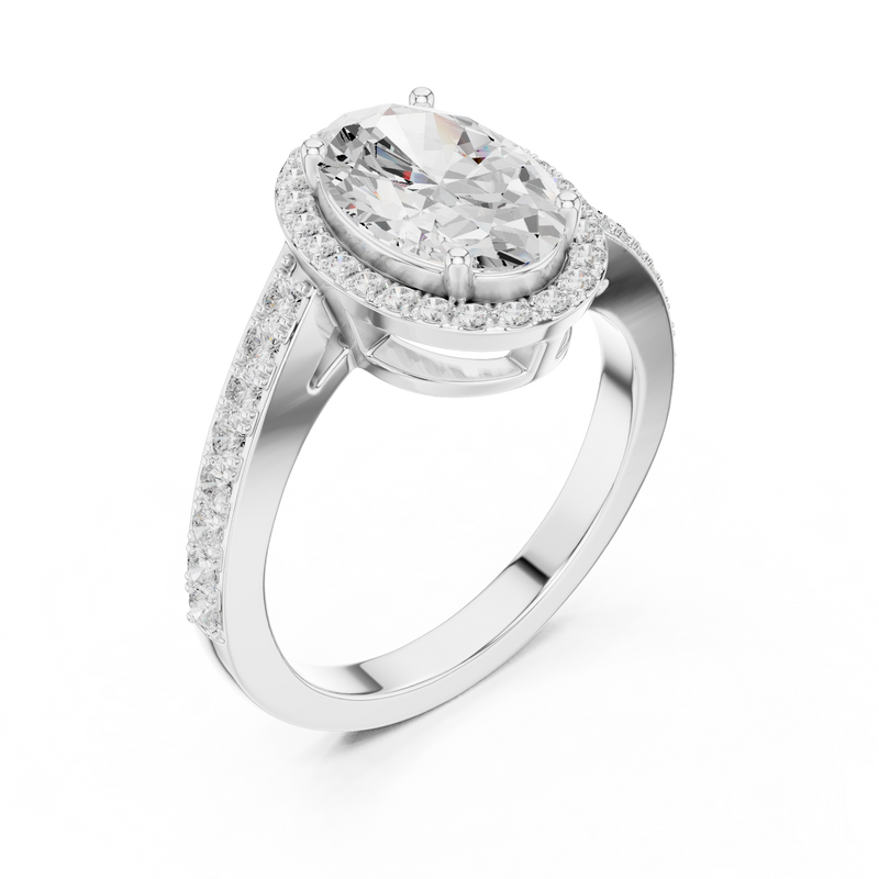 Ladies Ring DDLR-434@7 - White Gold - Image