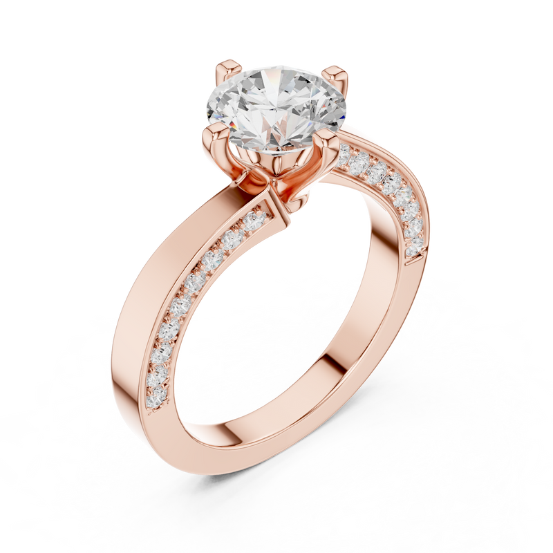 Ladies Ring DDLR-435@7 - Rose Gold - Image