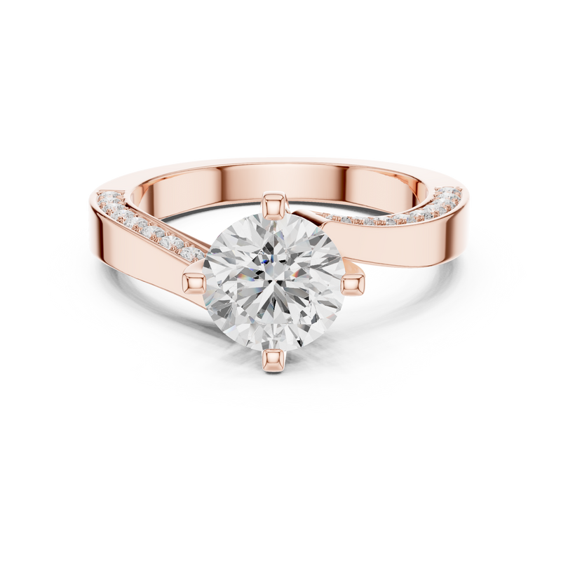 Ladies Ring DDLR-435@7 - Rose Gold - Image