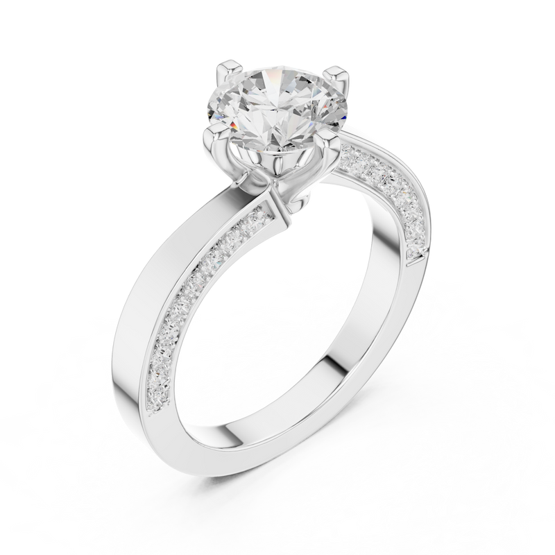 Ladies Ring DDLR-435@7 - White Gold - Image
