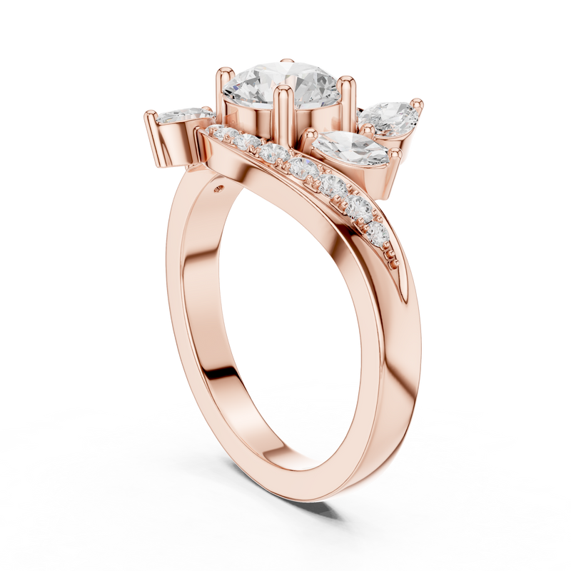 Ladies Ring DDLR-436@7 - Rose Gold - Image